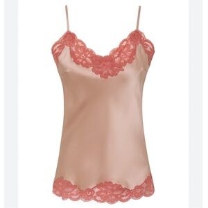 Gold Hawk Silk & Lace Cami M “Saffron”
